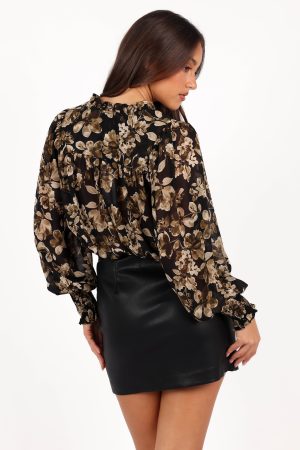 Rebecca Faux Leather Mini Skirt – Black