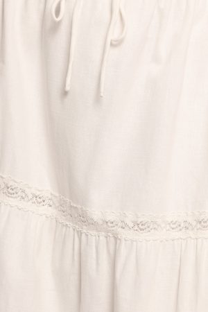 Darlia Tiered Maxi Skirt – White