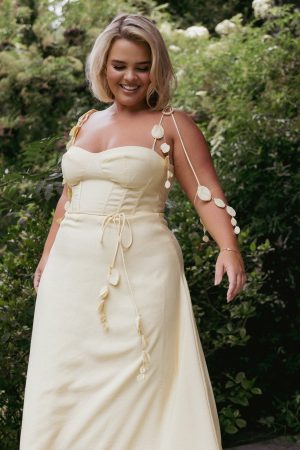 Della Midi Dress – Yellow