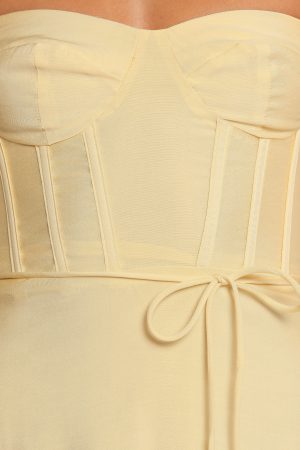 Della Midi Dress – Yellow