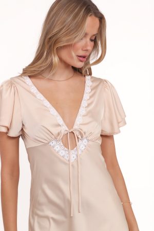 Devi Mini Dress – Antique Gold