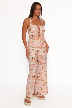 Devina Pants – Tan Print