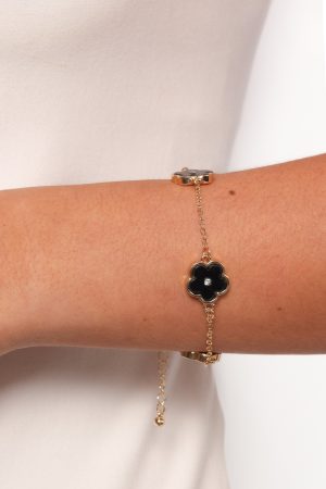 Dorothea Flower Necklace/Bracelet Set – Gold