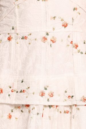 Eleanora Midi Dress – White Floral