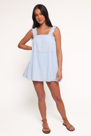 Elena Mini Dress – Light Blue