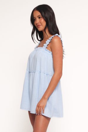 Elena Mini Dress – Light Blue