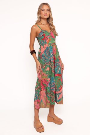 Eleonora Midi Dress – Calypso Coral