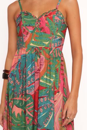 Eleonora Midi Dress – Calypso Coral