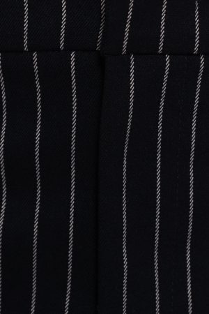 Ellory Midi Skirt – Navy Pinstripe