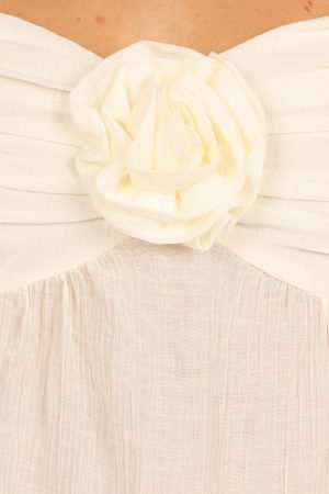 Emerson Rosette Top – Ivory