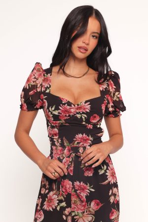 Noel Top – Black Floral