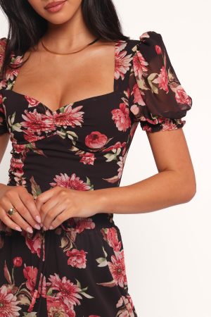 Noel Top – Black Floral