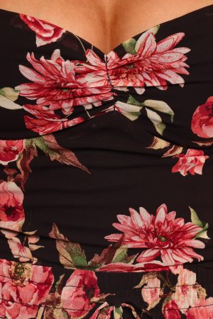 Noel Top – Black Floral