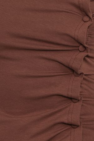 Ethel Asymmetrical Knit Top – Chocolate