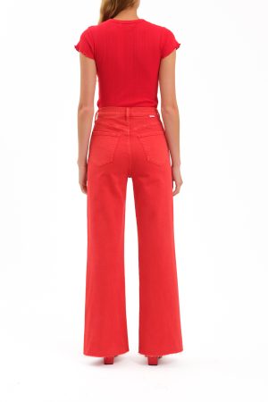 Far Out Wide Leg Jean – Cherry