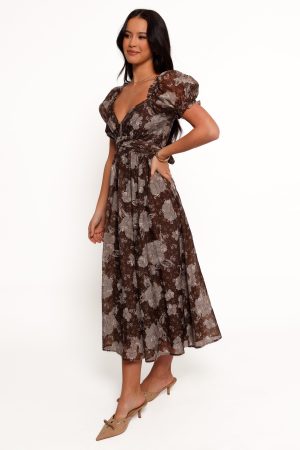 Farryn Maxi Dress – Brown/Grey