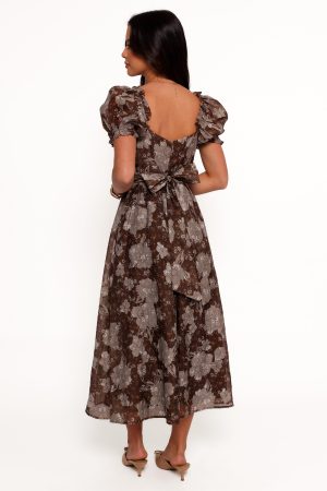 Farryn Maxi Dress – Brown/Grey