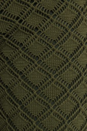 Sable Textured Knit Top – Olive