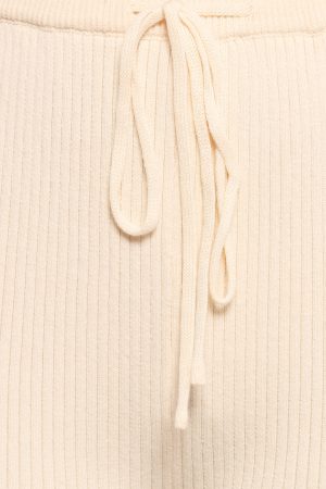 Beeba Ribbed Knit Pants – Cream