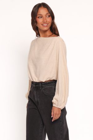 Zara Long Sleeve Top – Stone