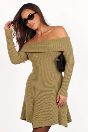Francisco Long Sleeve Mini Dress – Olive