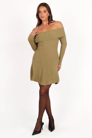Francisco Long Sleeve Mini Dress – Olive