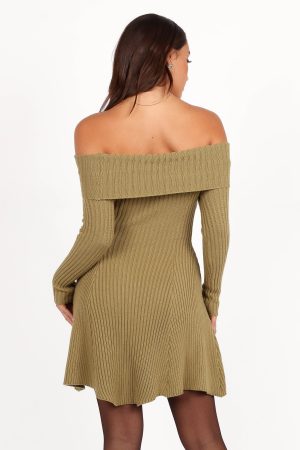 Francisco Long Sleeve Mini Dress – Olive