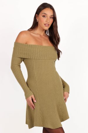 Francisco Long Sleeve Mini Dress – Olive