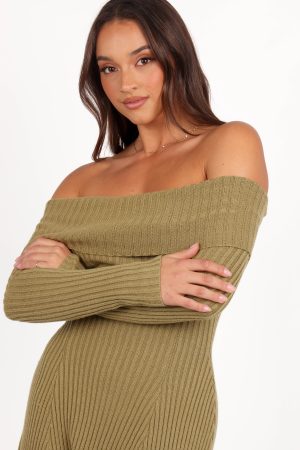 Francisco Long Sleeve Mini Dress – Olive