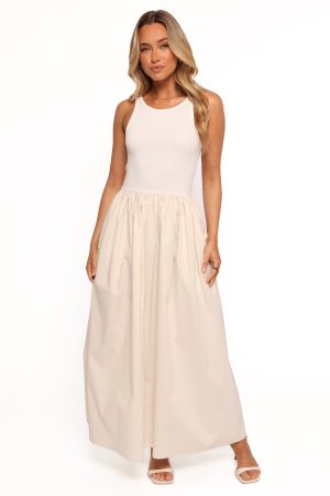 Franki Midi Dress – White Cream