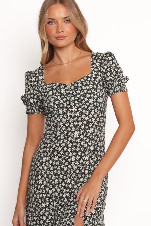 Franklin Dress – Black Floral
