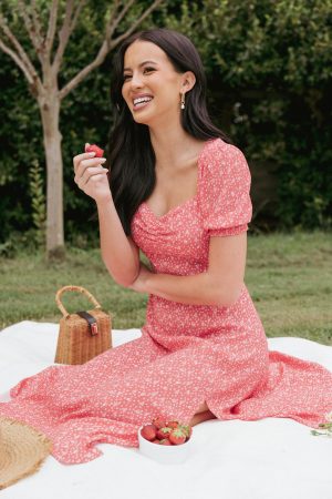 Franklin Dress – Red Floral