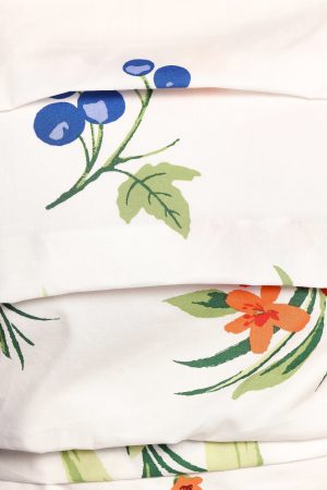 Geneva Tie Top – Off White Red