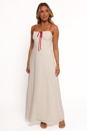 Gracie Midi Dress – Oatmeal