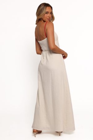 Gracie Midi Dress – Oatmeal