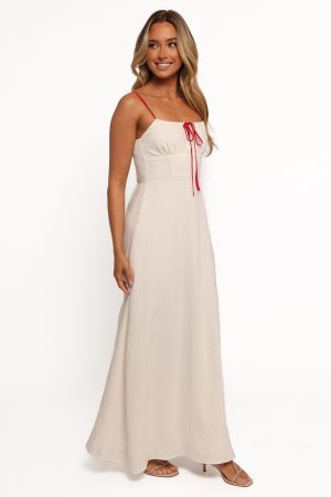 Gracie Midi Dress – Oatmeal