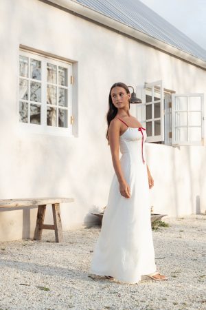 Gracie Midi Dress – Oatmeal