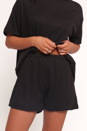 Granger Knit Short Set – Black