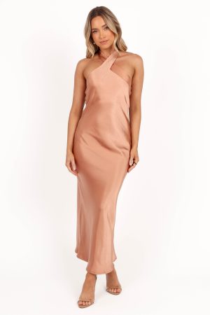 Grasie Midi Dress – Bronze