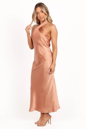 Grasie Midi Dress – Bronze