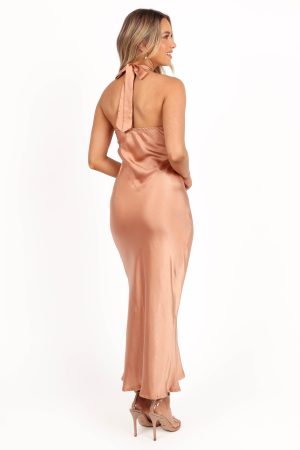 Grasie Midi Dress – Bronze