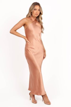 Grasie Midi Dress – Bronze