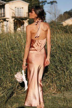 Grasie Midi Dress – Bronze