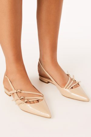 Hettie Flats – Beige Patent