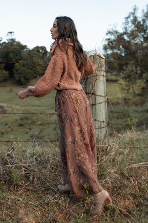 Larson Pant – Brown Floral