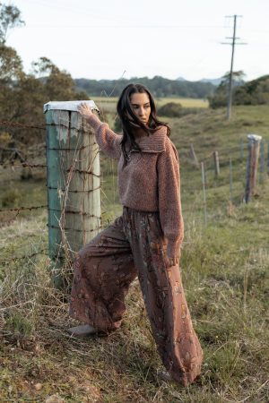 Larson Pant – Brown Floral