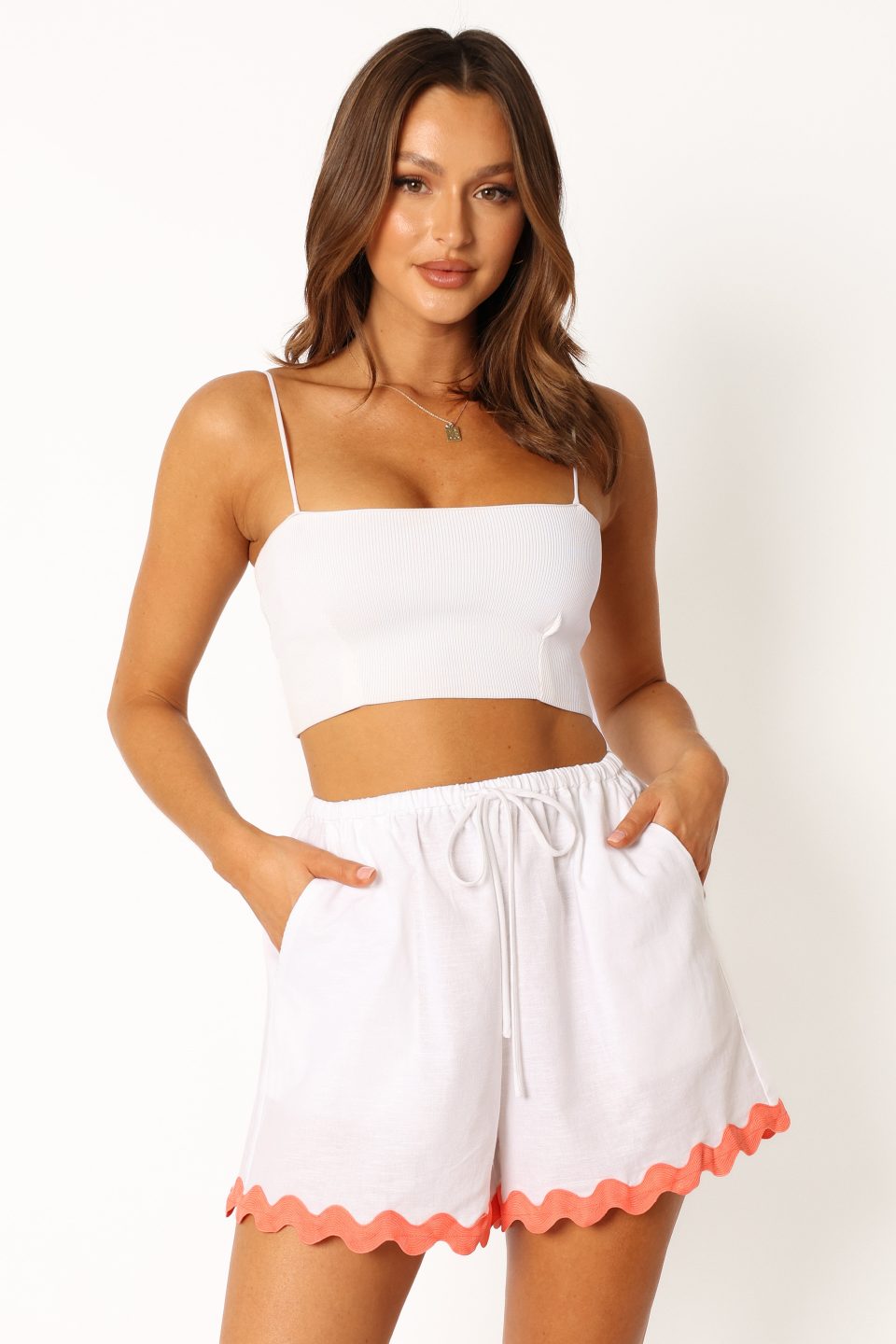 Harry Shorts - White/Melon