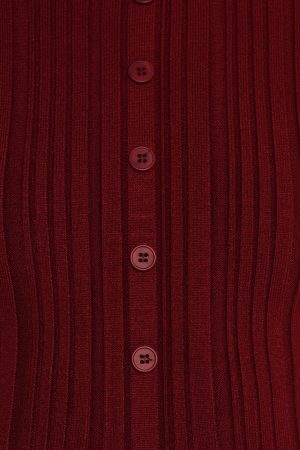 Hatte Cardigan Top – Dark Cherry