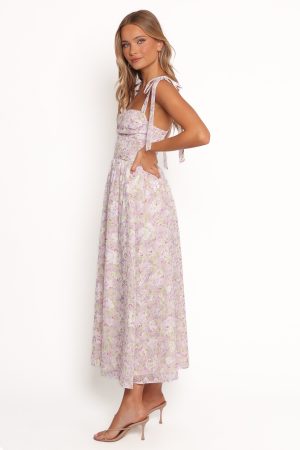 Hayden Maxi Dress – Purple Floral