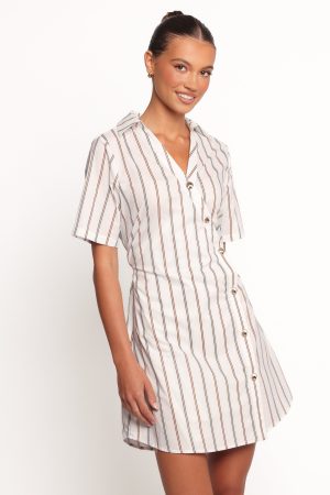 Hayes Mini Dress – Blue Stripe